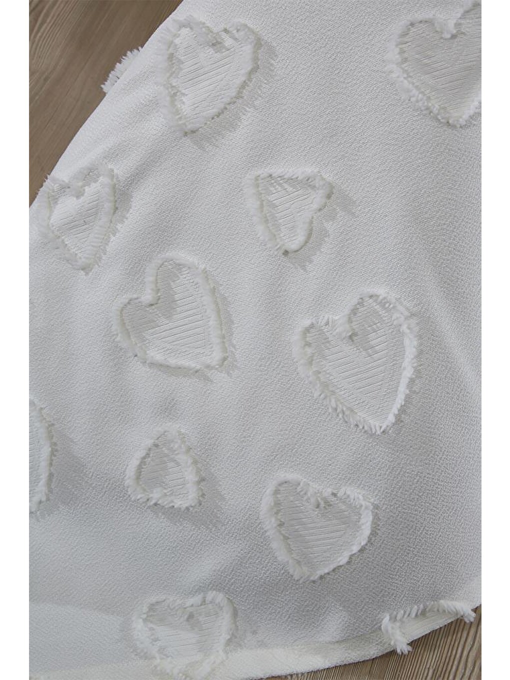 Ekru Pure Love 3 Parça Çift Kişilik Pike Takımı Krem-6
