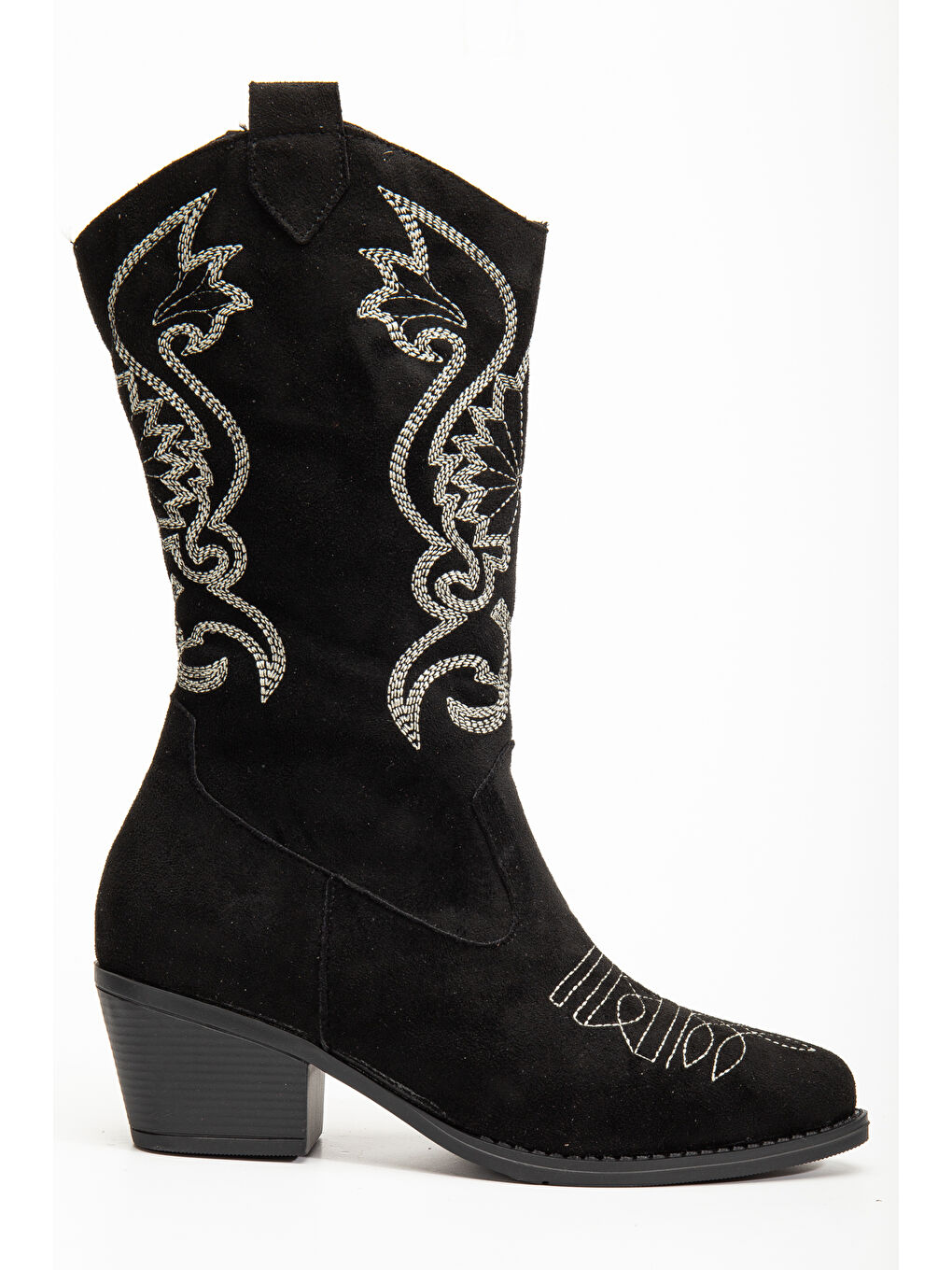 Siyah Kovboy Soğuk Geçirmez Kışlık Kadın Çizme-4