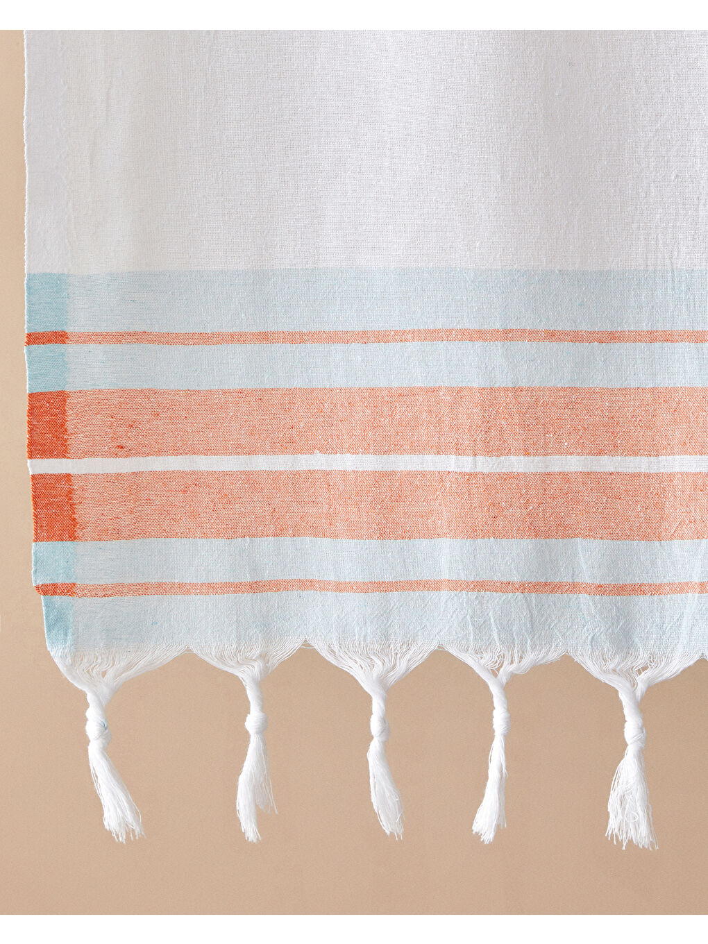 Dolly Çizgili Peştamal 90x150 cm Mavi-Turuncu-1