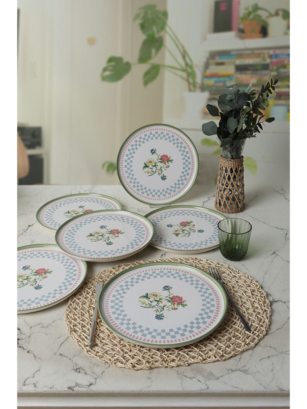 Karışık Rose Line Nordic Servis Tabağı 28 Cm 6 Adet-1