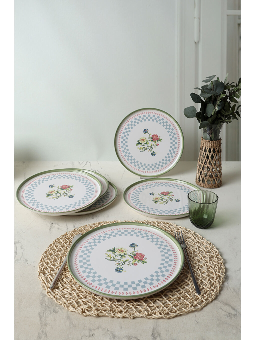 Karışık Rose Line Nordic Servis Tabağı 28 Cm 6 Adet-3