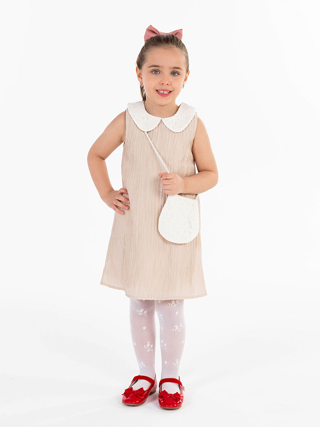 Girls Kız Çocuk Elbise 2-5 Yaş Bej