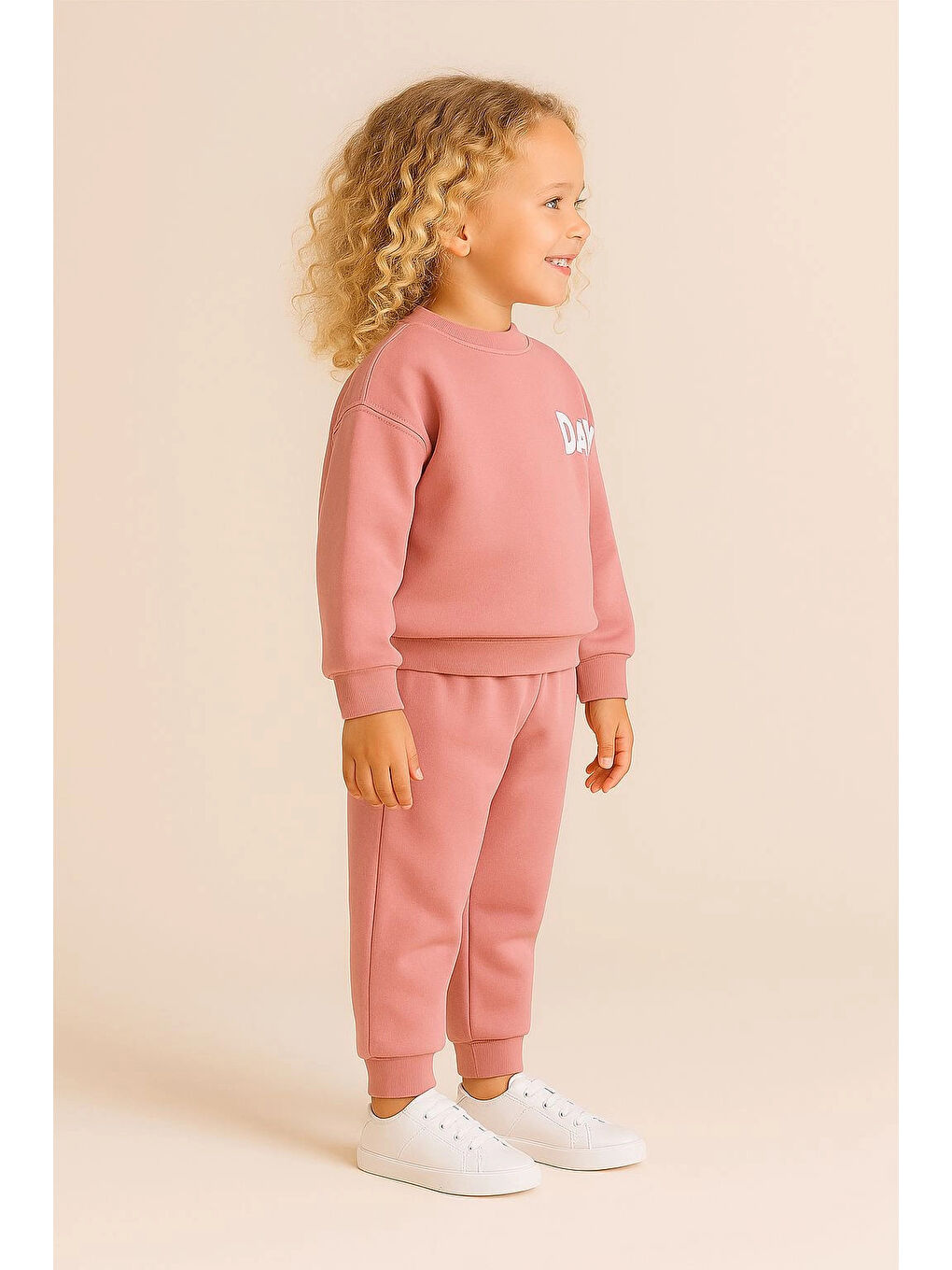 Pembe Nice Day Baskılı Kız Bebek Takım 20150-1