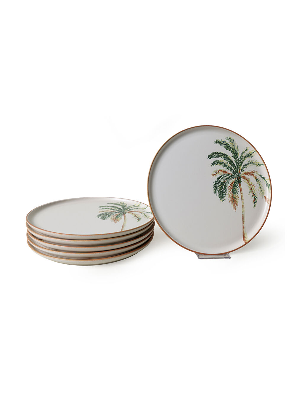 Karışık Bronze Palmiye Nordic Servis Tabağı 28 Cm 6 Adet-3