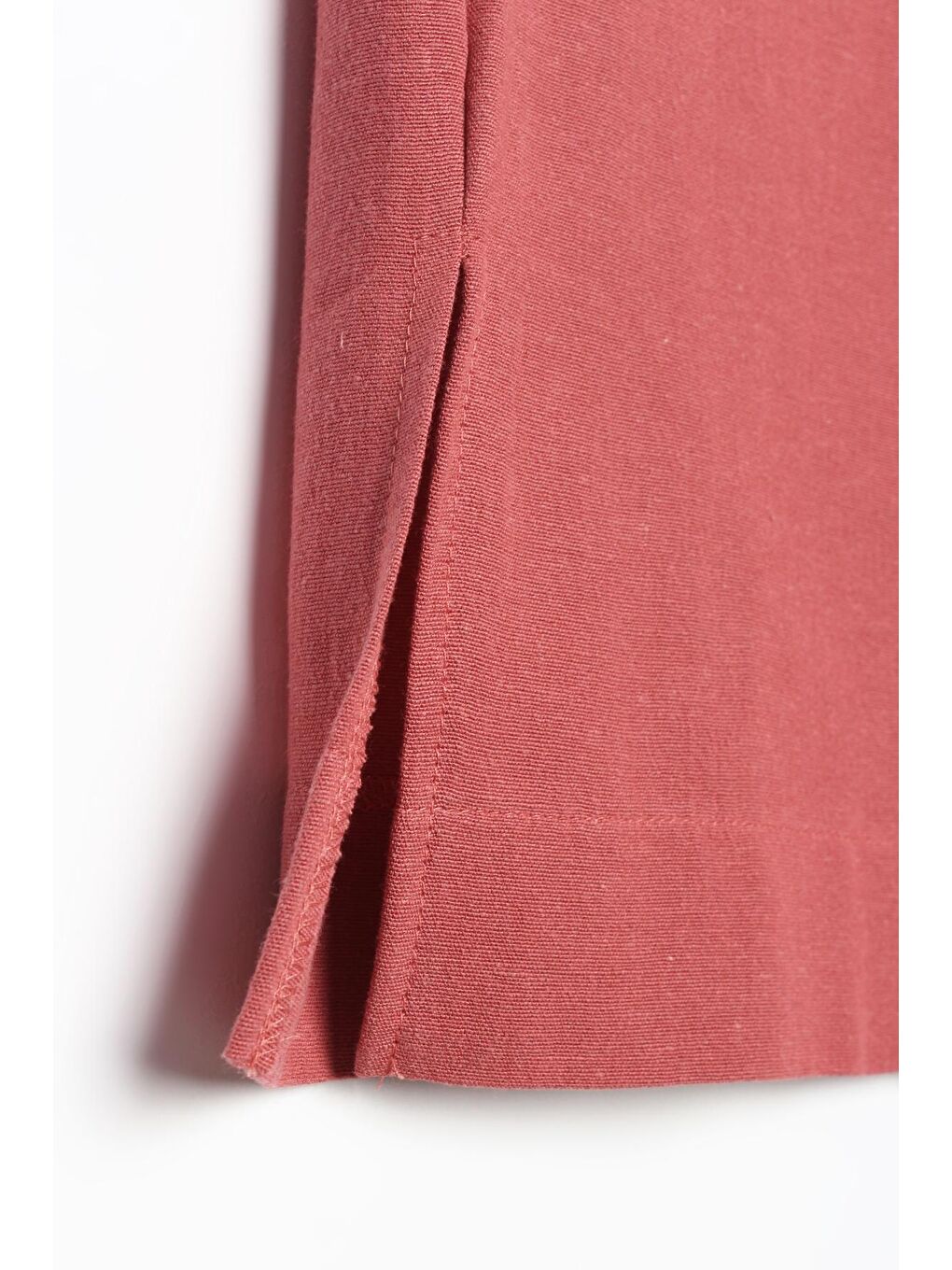 Pembe Gül Kurusu Keten Gömlek Pantolon Takım-4