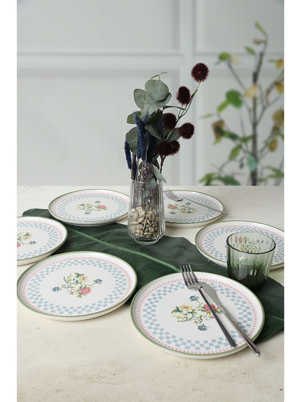 Karışık Rose Line Nordic Pasta Tabağı 22 Cm 6 Adet-4