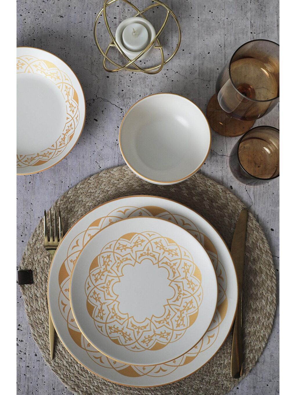 Beyaz Hatırat Yemek Takımı 24 Parça 6 Kişilik-2