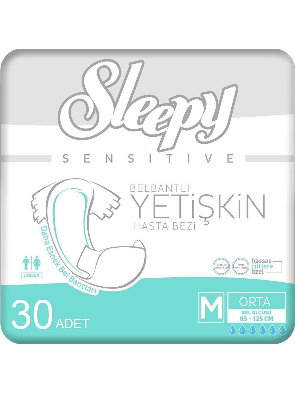 Sleepy Beyaz Medium Yetişkin Hasta Bezi 30 Adet