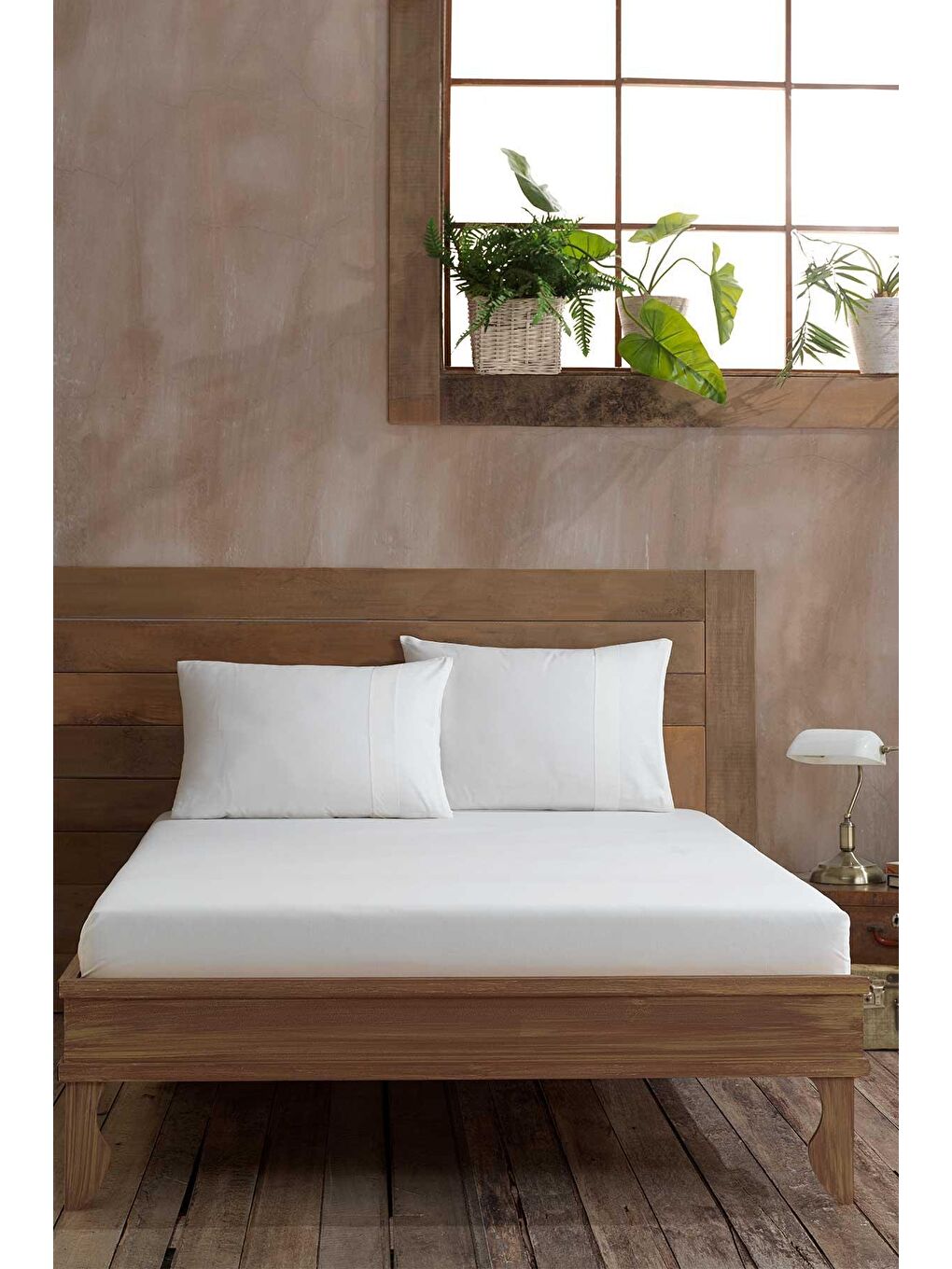 Ranfors Pamuk Fitted Çift Kişilik Çarşaf 120x200cm Beyaz