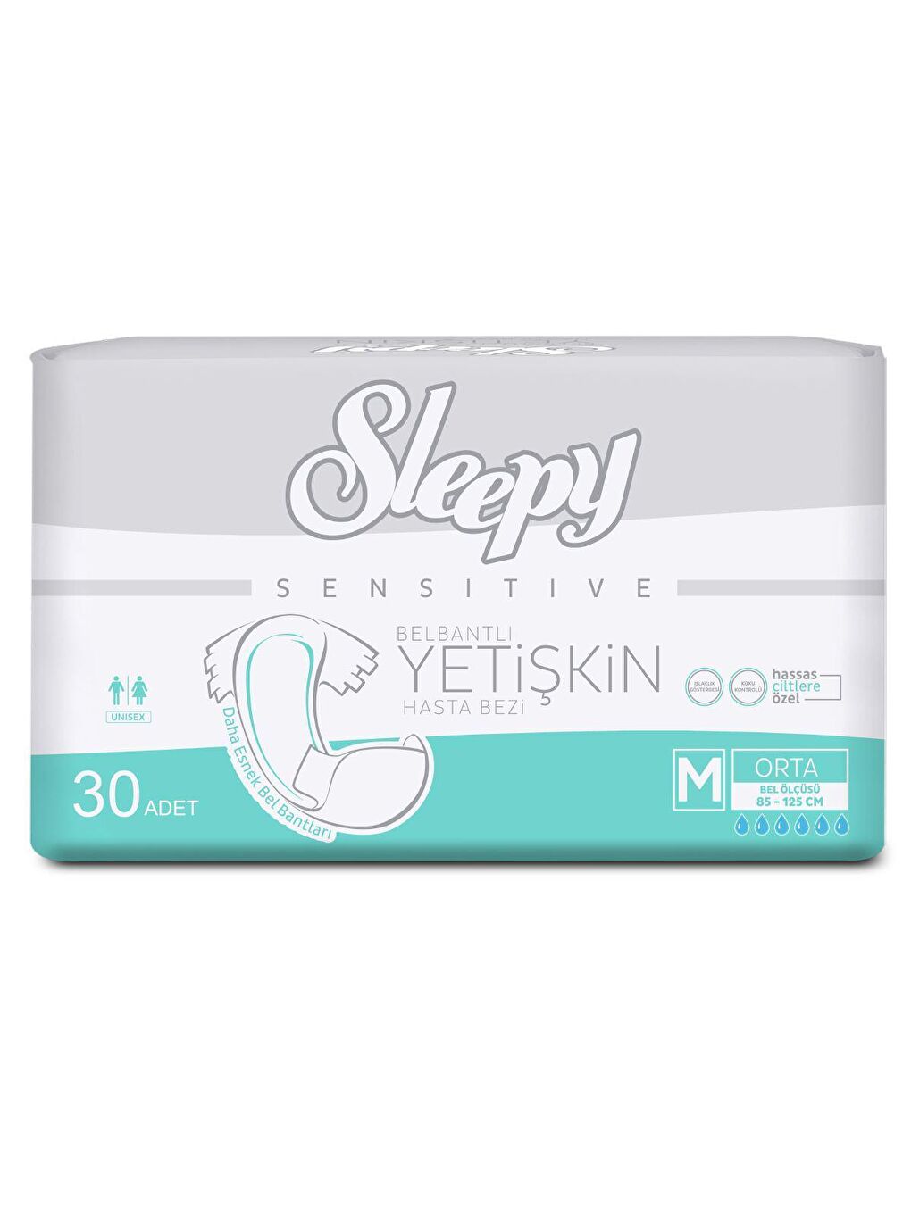 Sleepy Beyaz Medium Yetişkin Hasta Bezi 30 Adet - 1