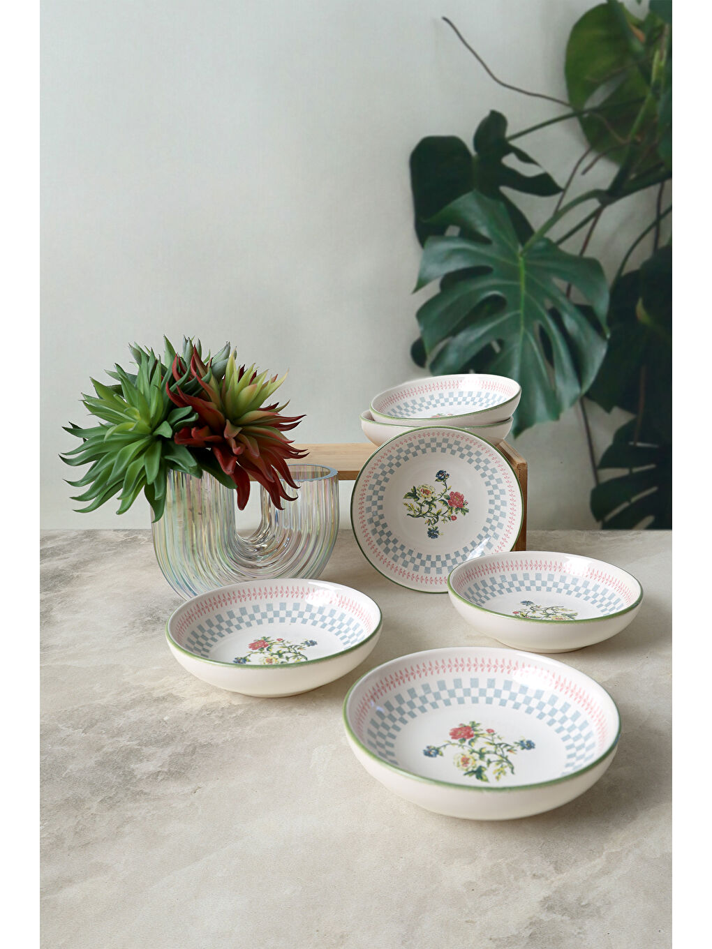 Karışık Rose Line Halka Çerezlik / Sosluk 13 Cm 6 Adet-1