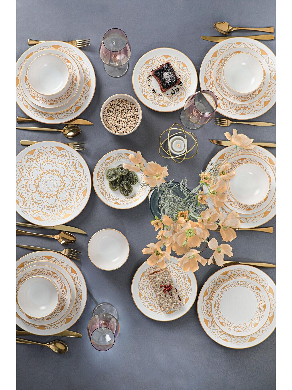 Beyaz Hatırat Yemek Takımı 24 Parça 6 Kişilik-3