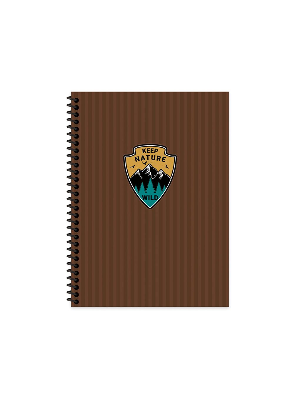 Keskin Color Kareli Spiralli Sert Kapak Outdoor Defter Kahverengi