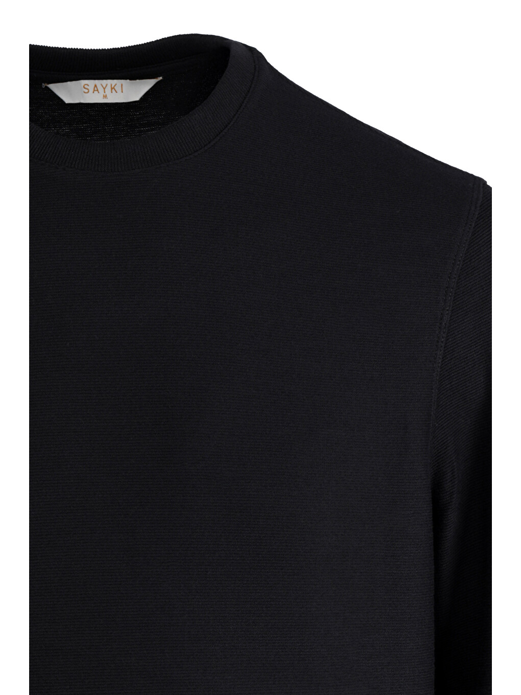 Siyah Regular Fit Bisiklet Yaka Sweatshirt-2