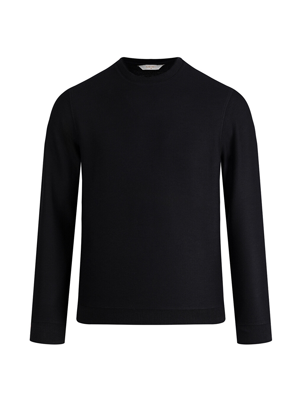 Siyah Regular Fit Bisiklet Yaka Sweatshirt