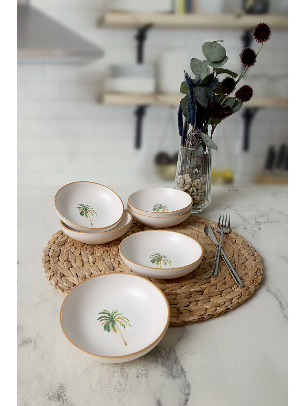 Karışık Bronze Palmiye Halka Çerezlik / Sosluk 13 Cm 6 Adet-3