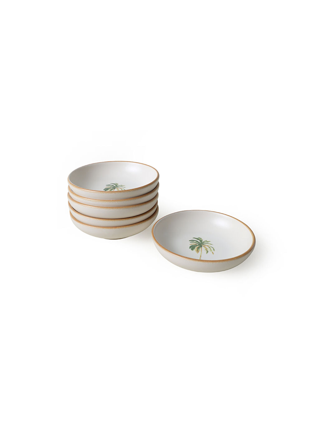 Karışık Bronze Palmiye Halka Çerezlik / Sosluk 13 Cm 6 Adet-6