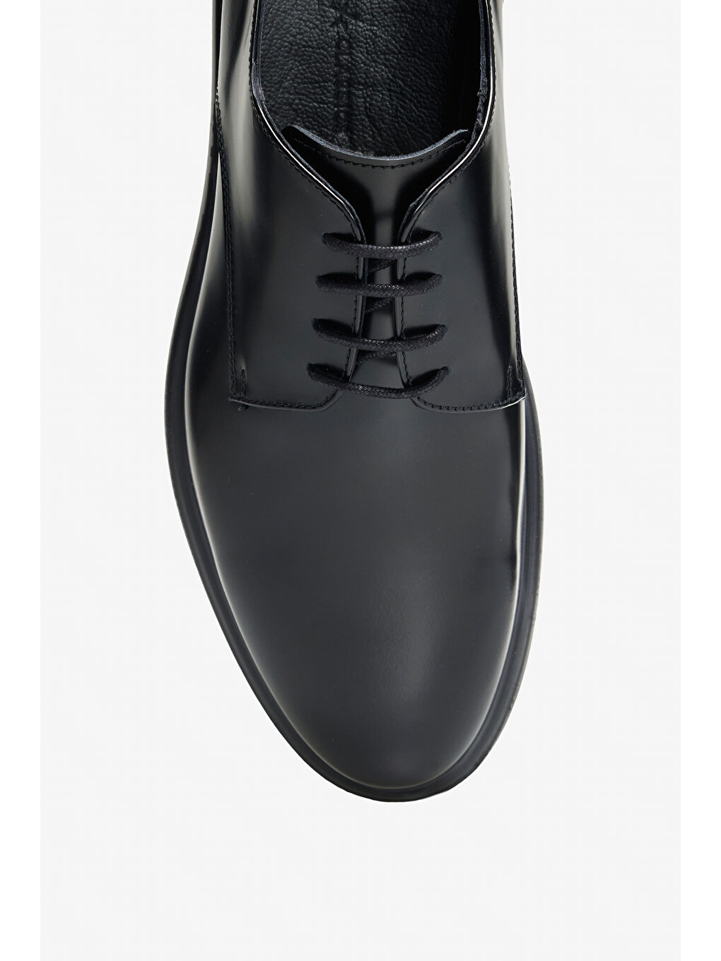 Erkek Siyah %100 Deri Rahat Taban Klasik Ayakkabı-2