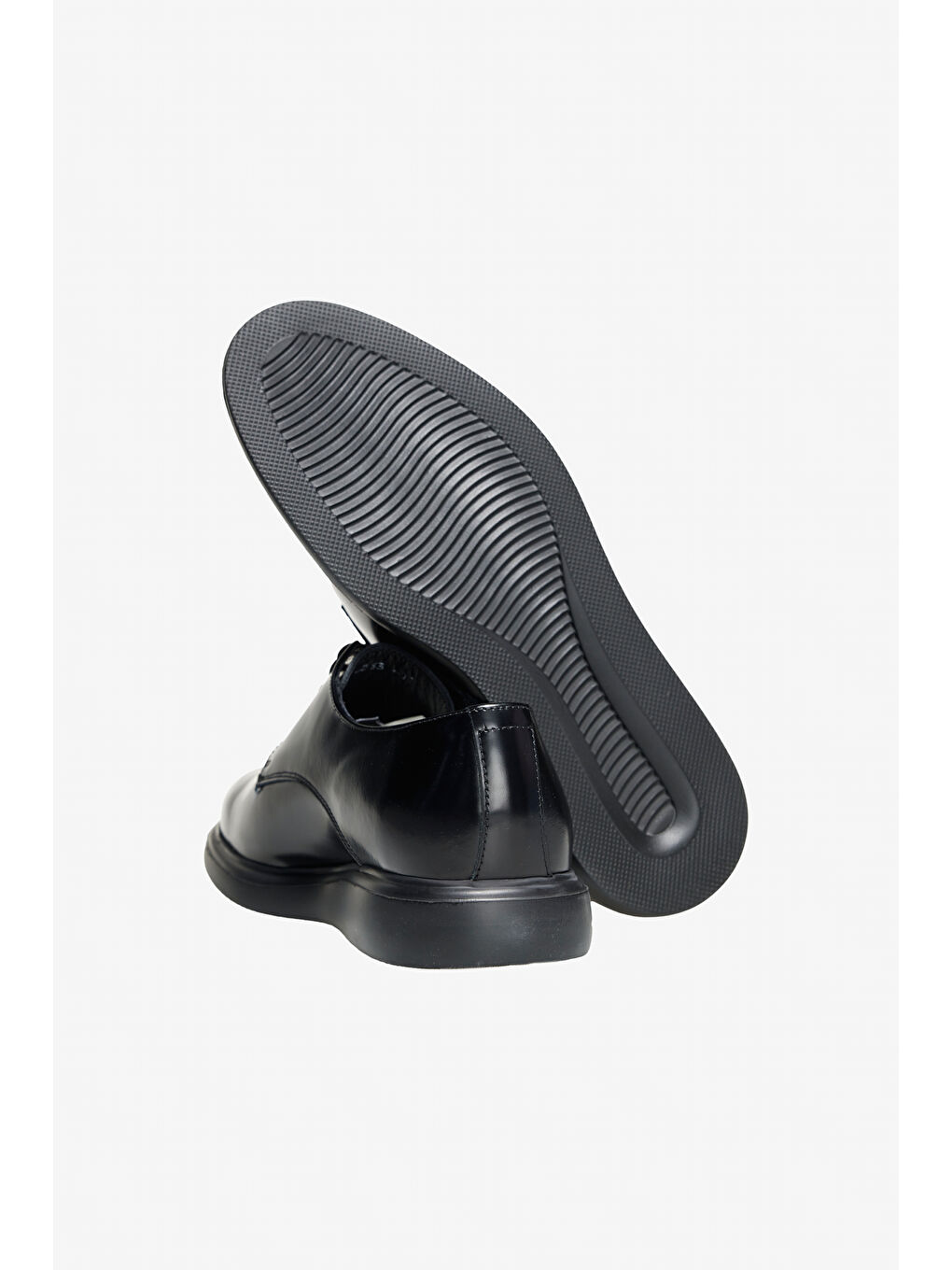 Erkek Siyah %100 Deri Rahat Taban Klasik Ayakkabı-3