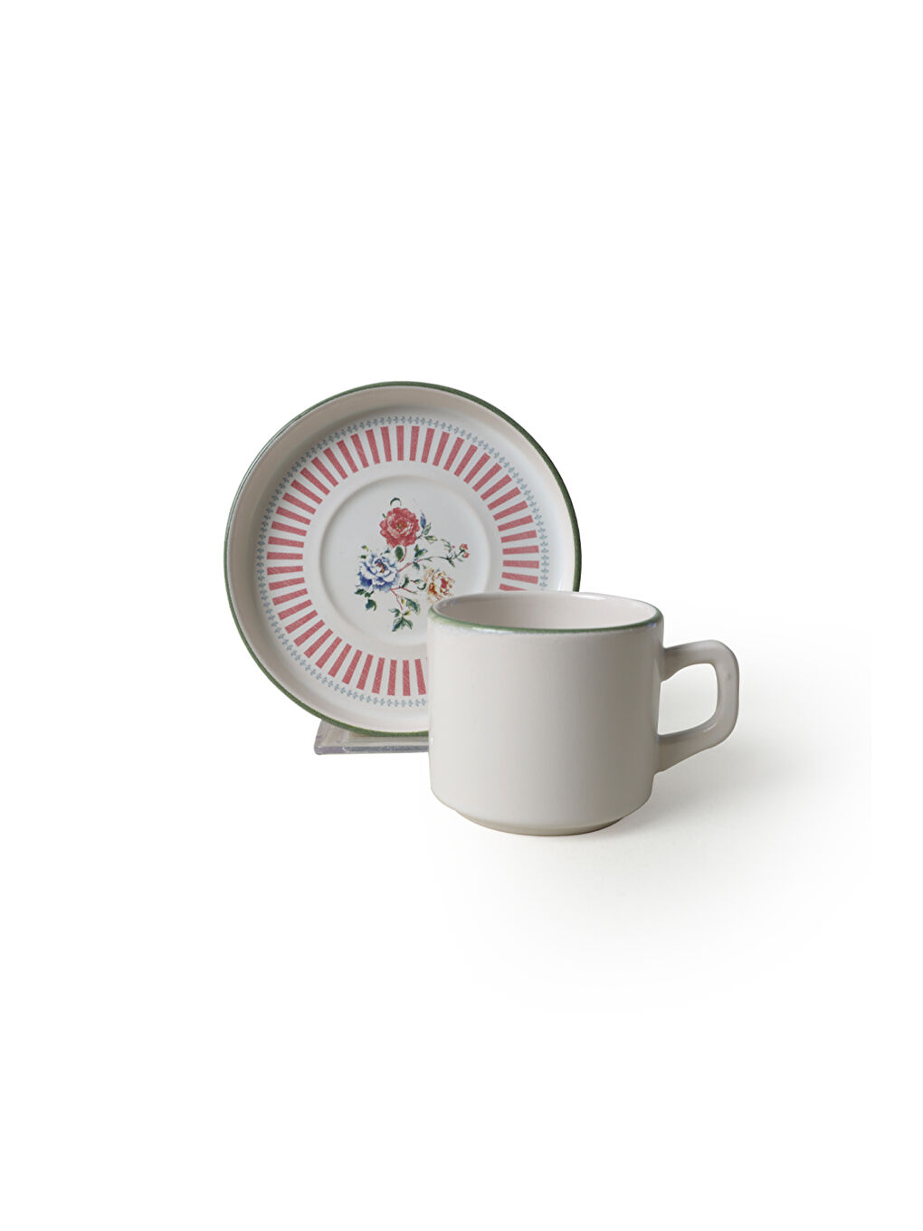 Karışık Rose Line Stackable Çay Takımı 12 Parça 6 Kişilik-5