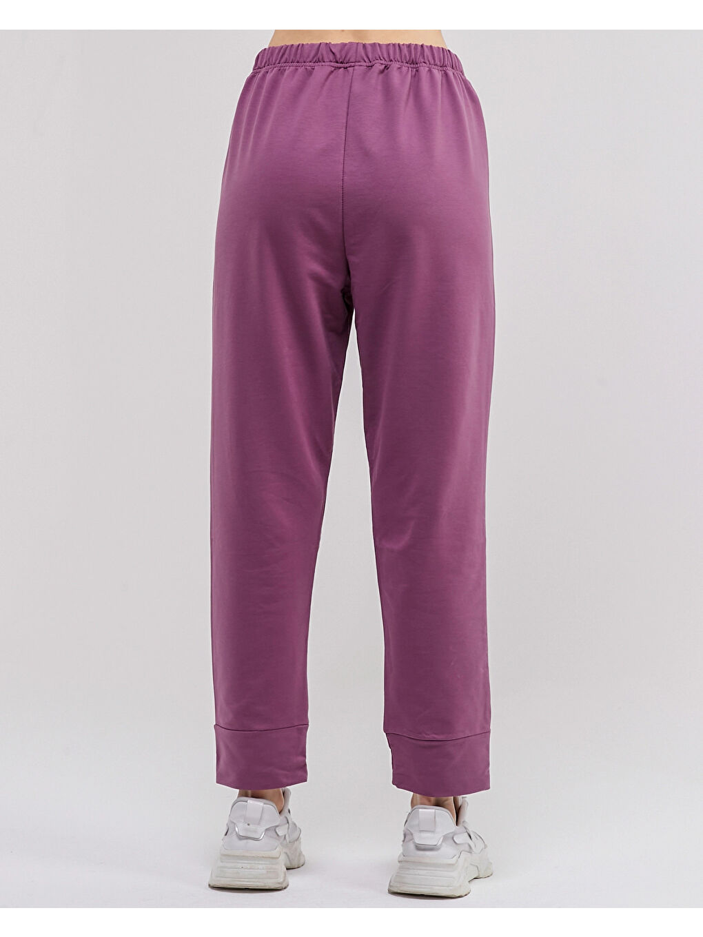 Mor Beli Lastikli Kadın Eşofman Altı N002-4