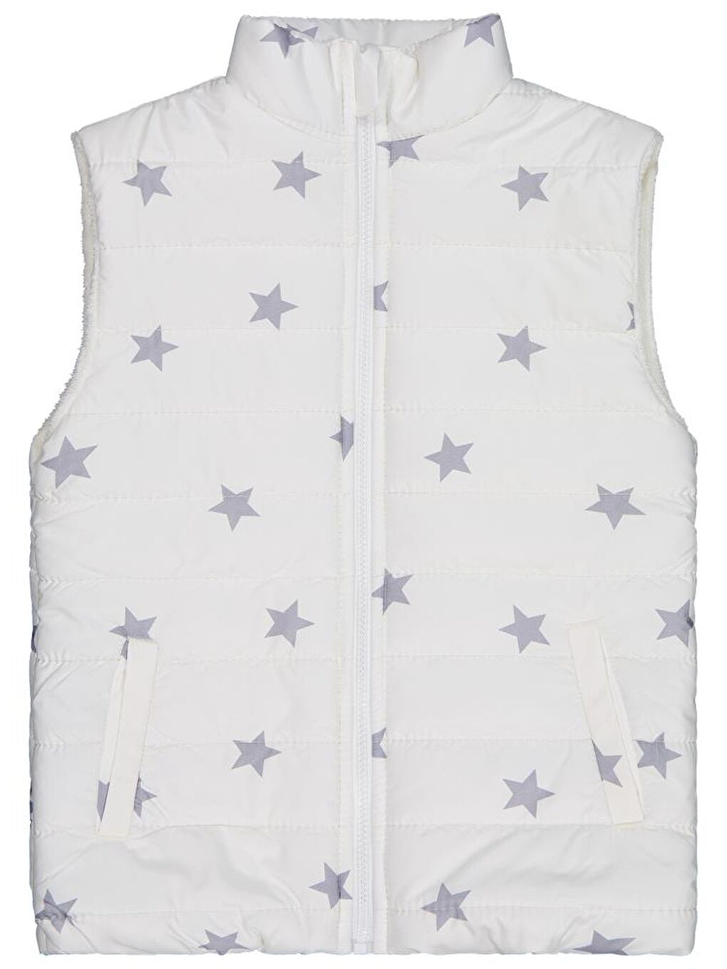 Girls Yıldız Baskılı 10-13 Yaş Yelek - Ekru 13-14 Yaş-1