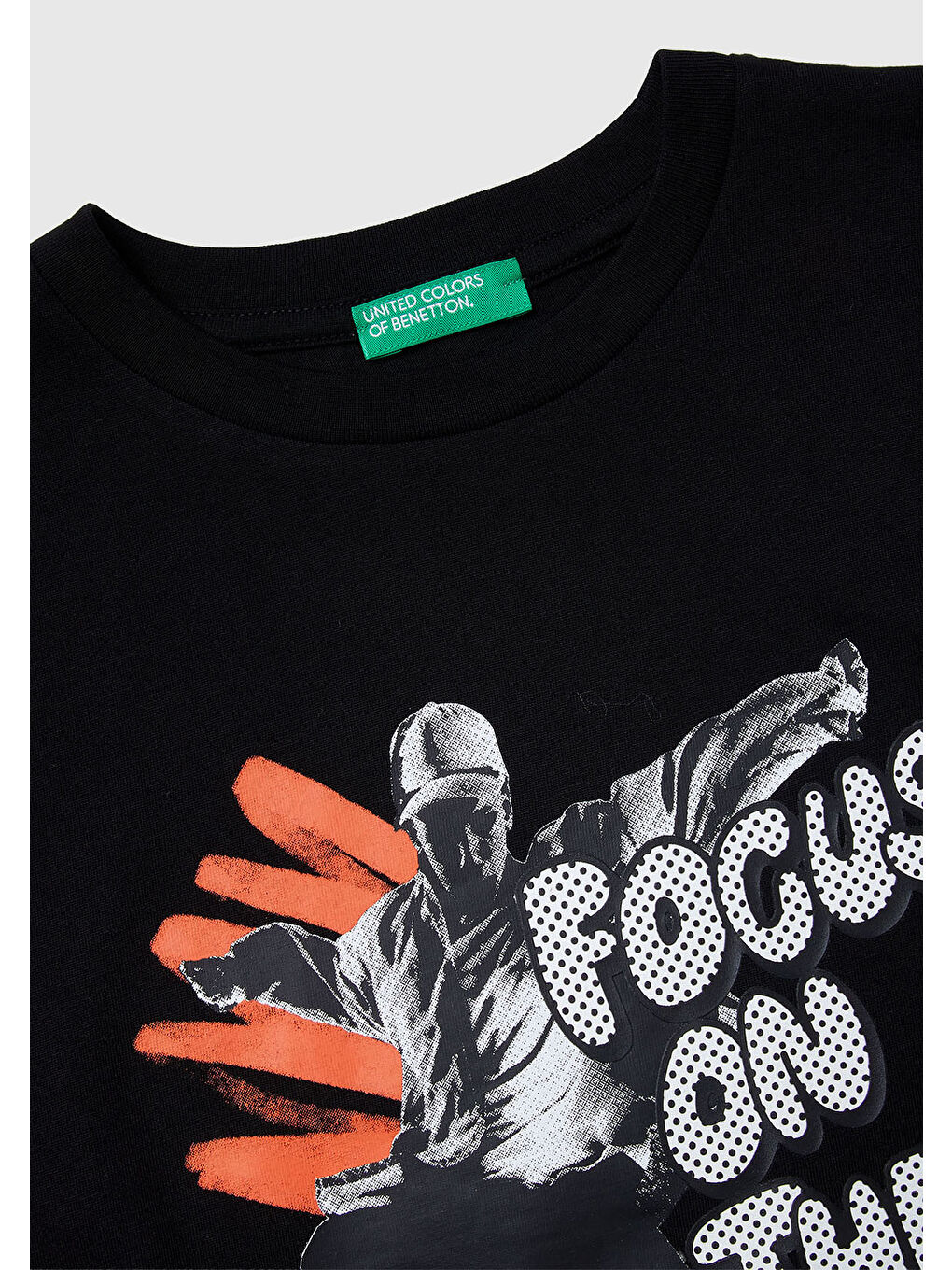 Erkek Çocuk Siyah Önü Baskılı Jarse Uzun Kollu T-shirt-2