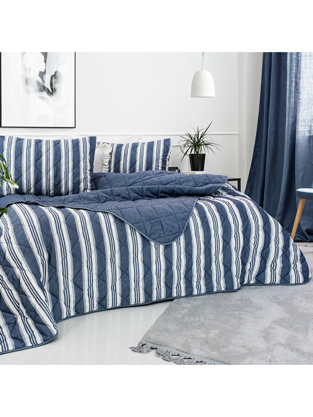 Home İnfinity Çift Kişilik Complete Set 4 Parça-İndigo-1