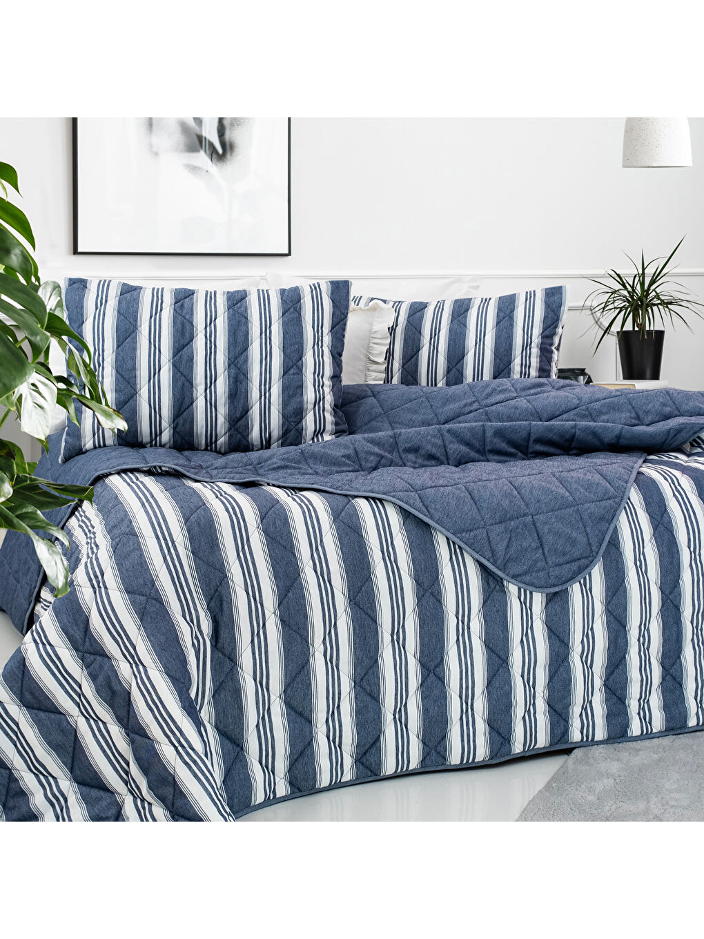 Home İnfinity Çift Kişilik Complete Set 4 Parça-İndigo-3