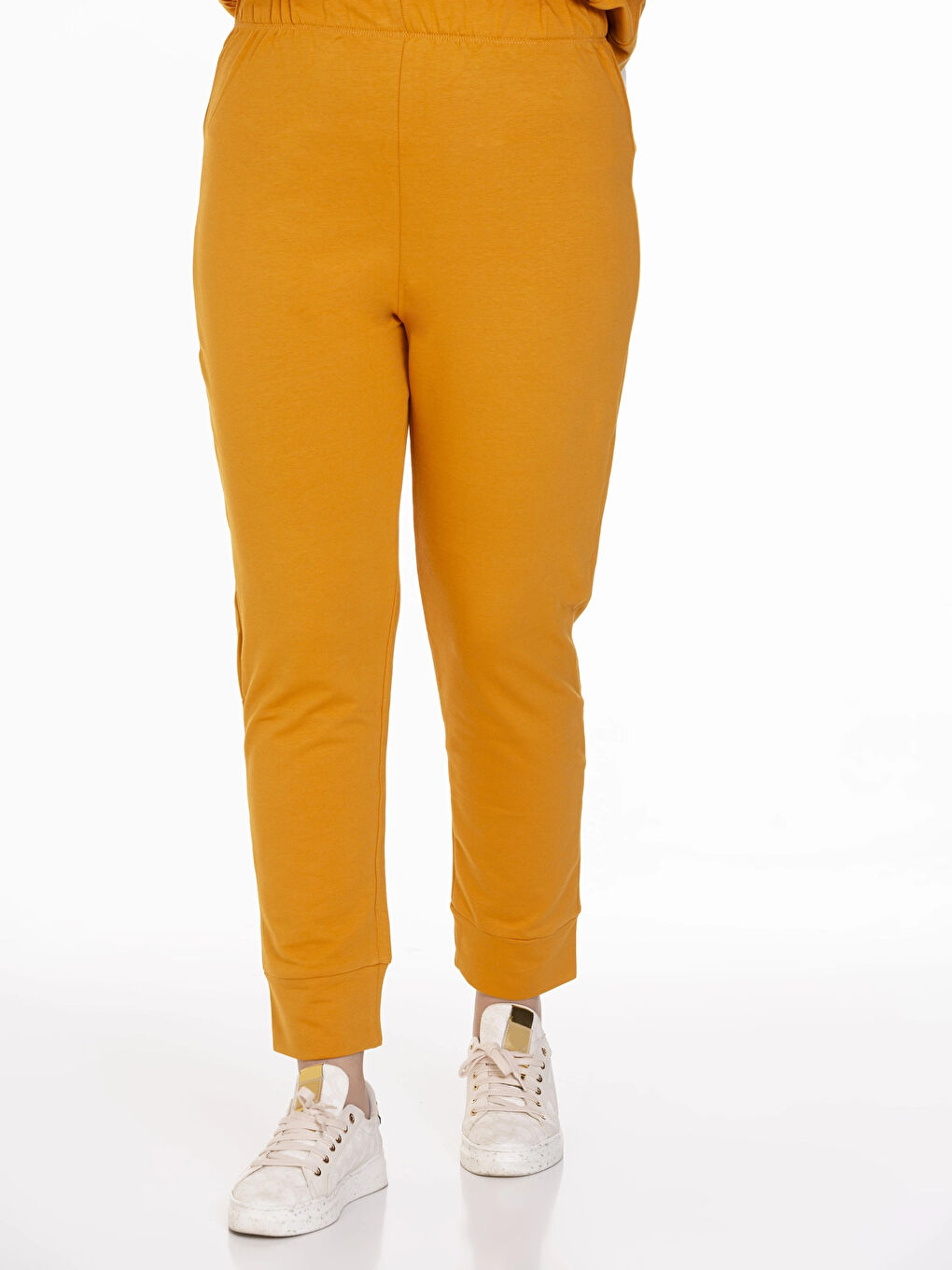 Sarı Beli Lastikli Kadın Eşofman Altı N002-2