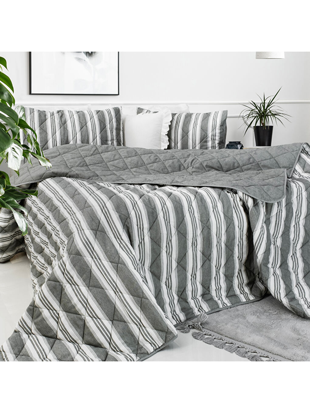 Home İnfinity Çift Kişilik Complete Set 4 Parça-Haki-3