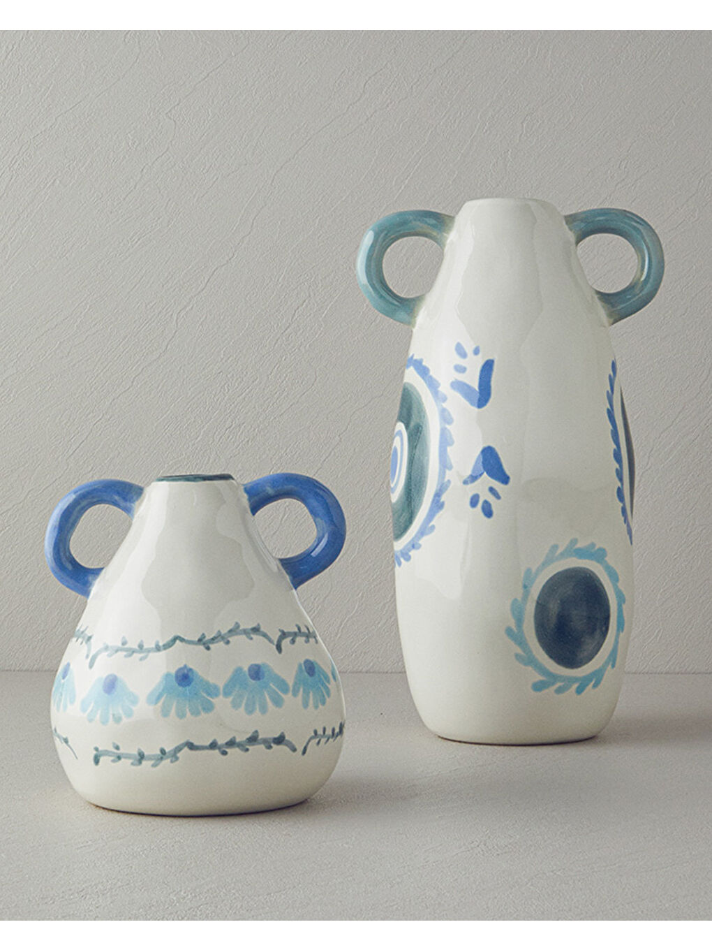 Beyaz Sylvia Stoneware Vazo Multicolor-3