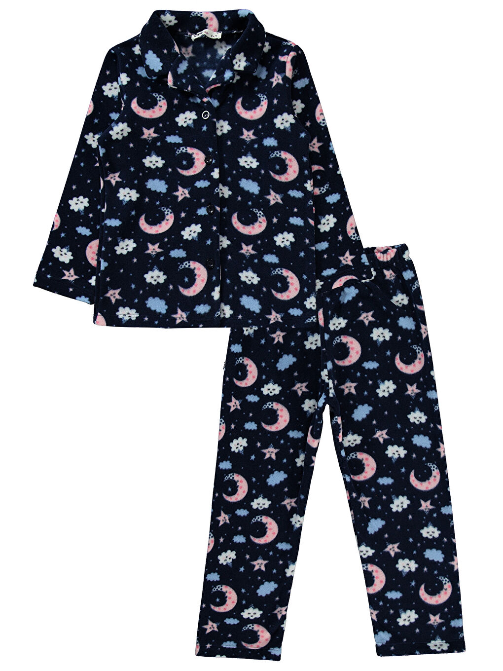 Civil Lacivert Kız Çocuk Pijama Takımı 6-9 Yaş Lacivert