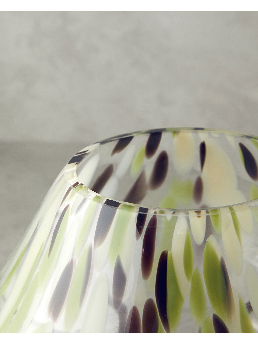 Beyaz Mushroom Cam Vazo Multicolor-2