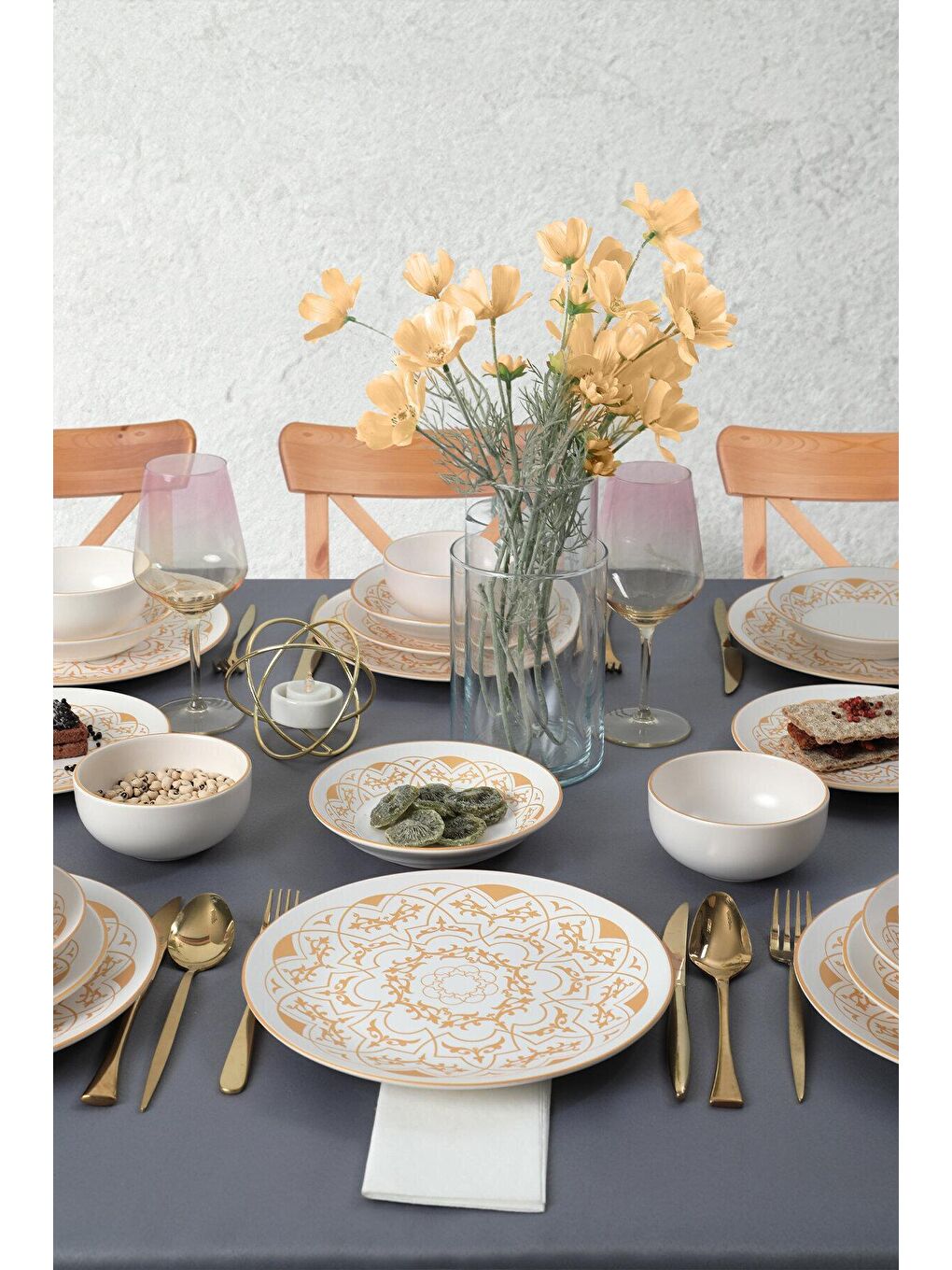 Beyaz Hatırat Yemek Takımı 24 Parça 6 Kişilik-6