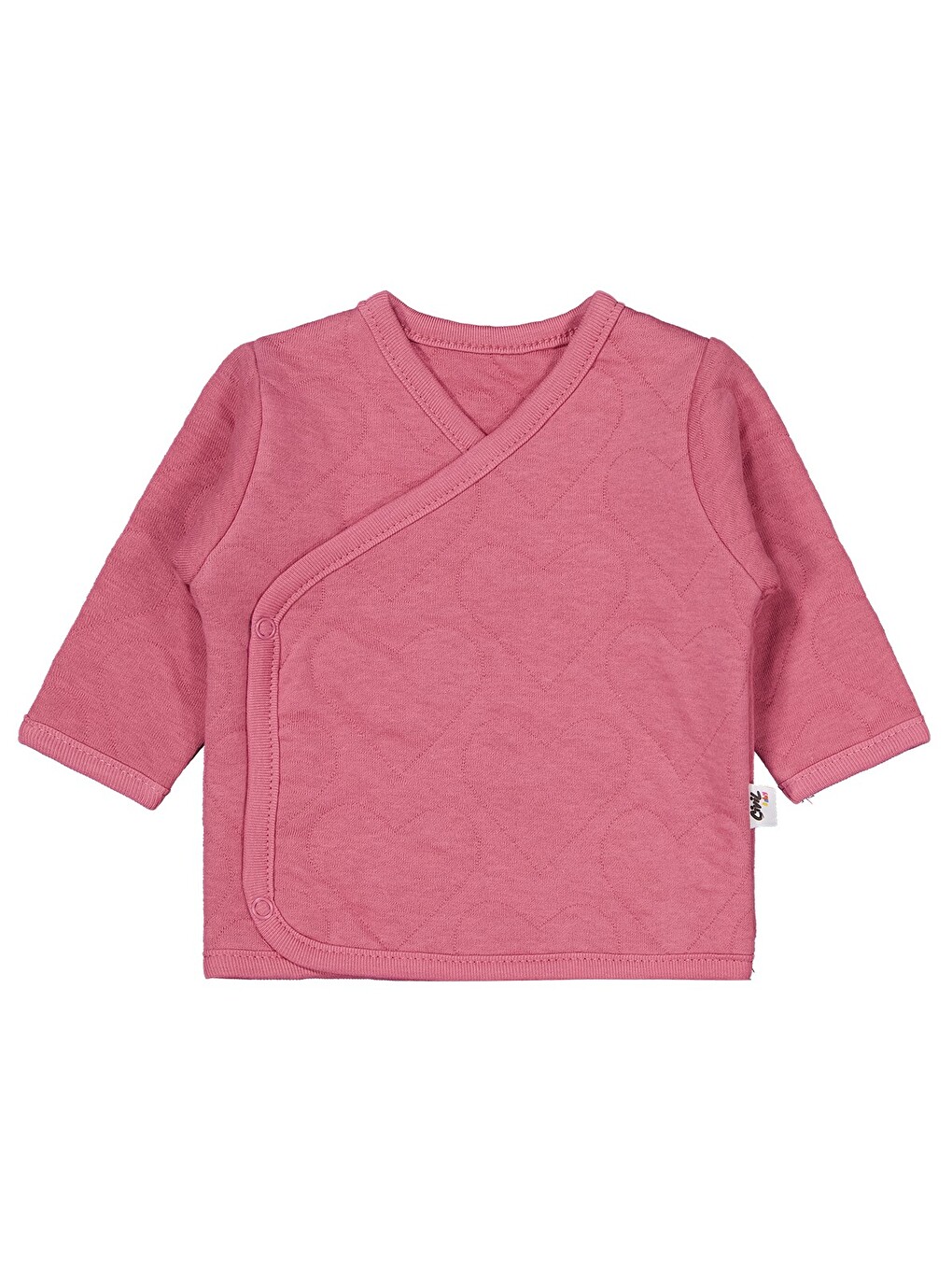Baby Kalp Desenli 3lü Zıbın Takımları - Pembe-2
