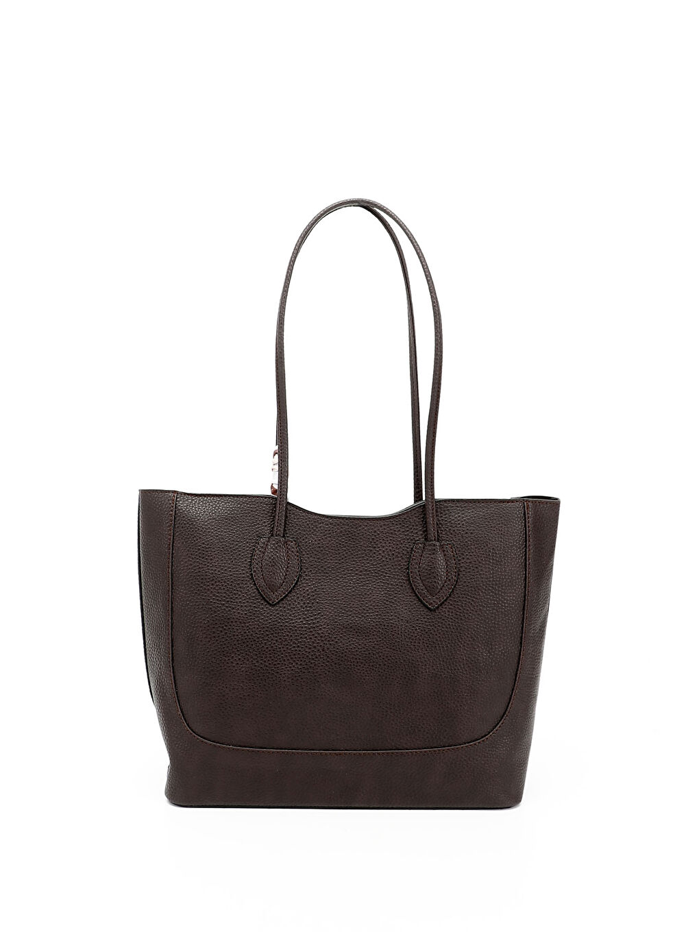 Kahverengi Kadın ÇİKOLATA KAHVE Fularlı Yavrulu Omuz Çantası-3