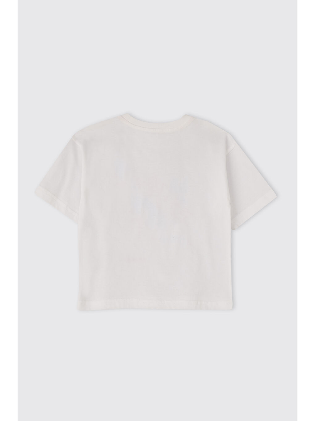 Erkek Bebek Baskılı Kısa Kollu Beyaz Tişört-1