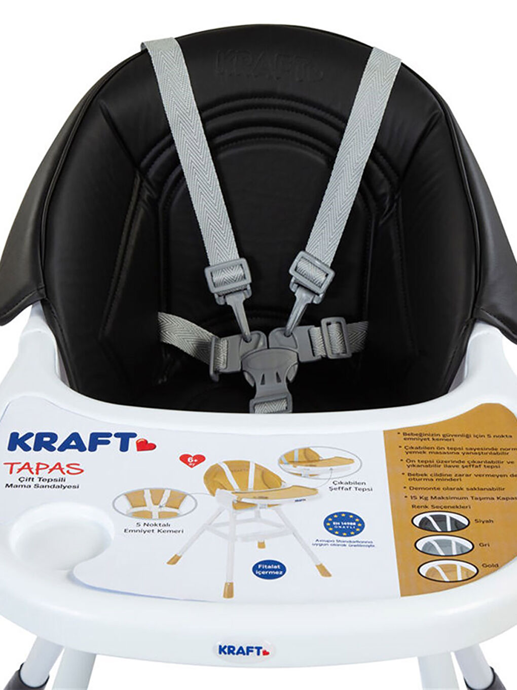 Tapas Mama Sandalyesi Siyah-4