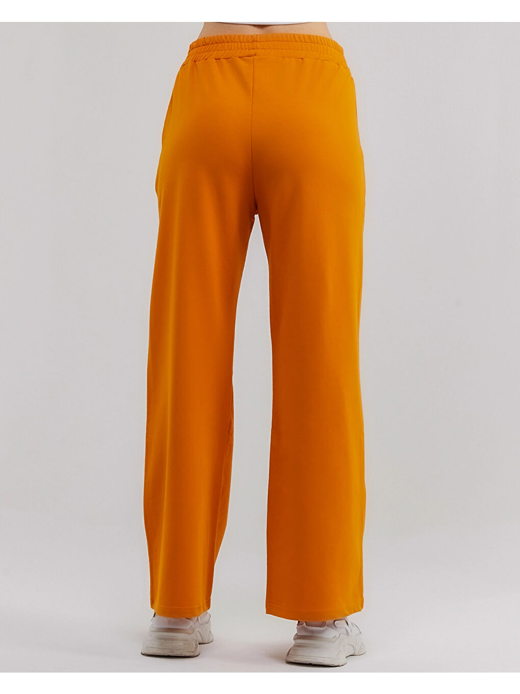 Sarı Beli Lastikli Bol Paça Kadın Eşofman Altı N003-4