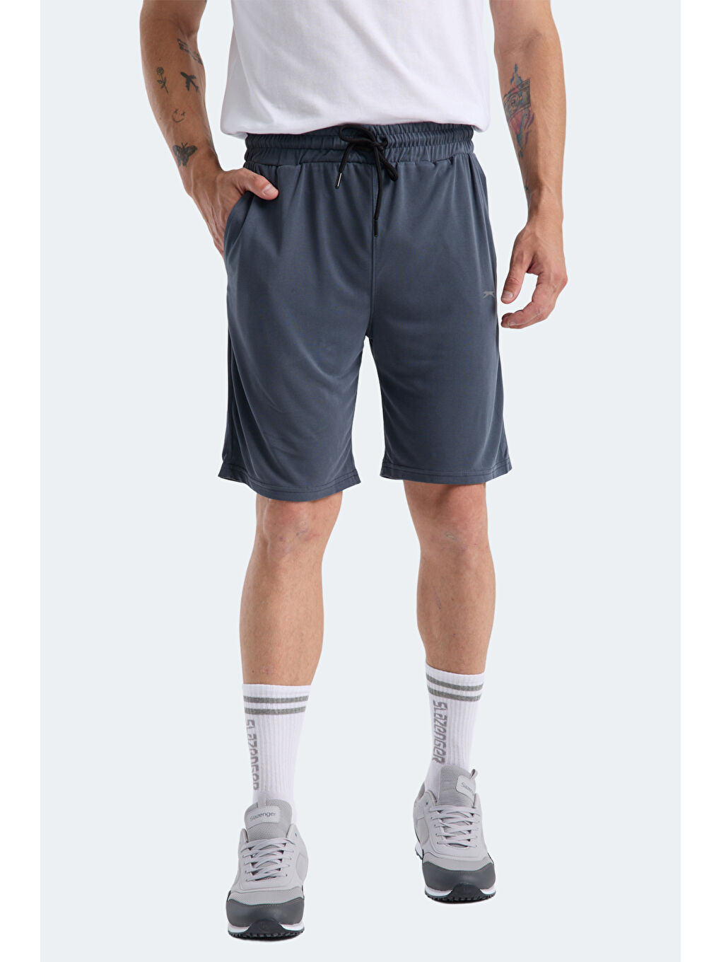 KUSSO IN Erkek Cepli Açık Gri Şort-1