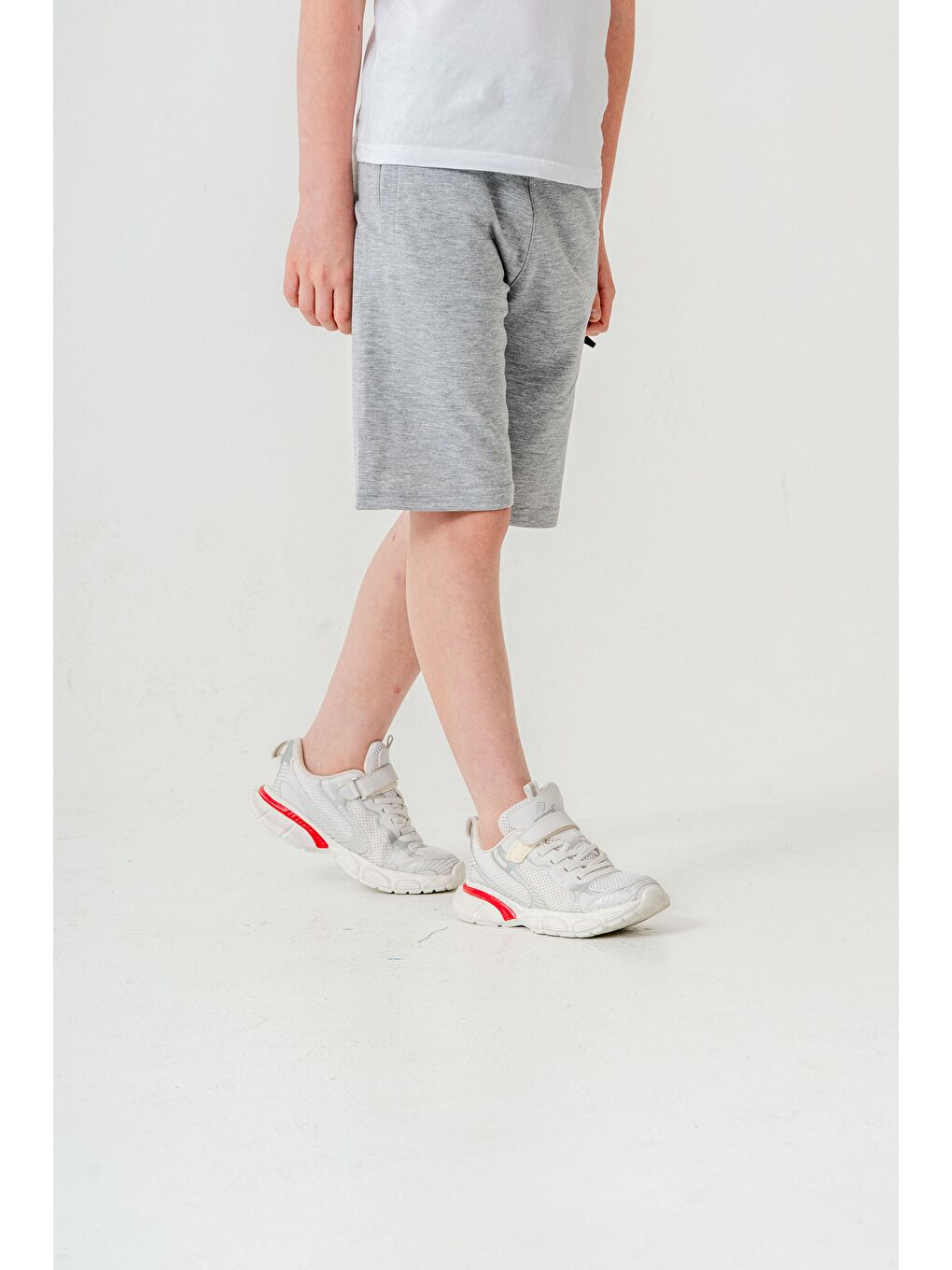 Gri Stay  Good Baskılı Cep Fermuarlı Erkek Çocuk Şort-4