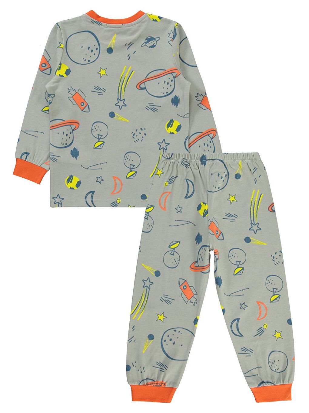 Turuncu Boys Erkek Çocuk Pijama Takımı 2-5 Yaş Oranj-2