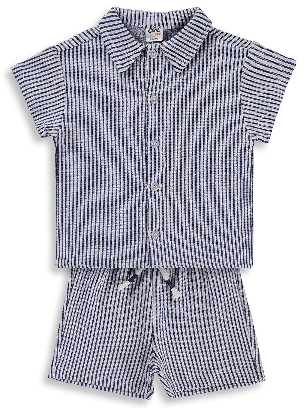 Baby Çizgili 6-18 Ay Takım - Lacivert