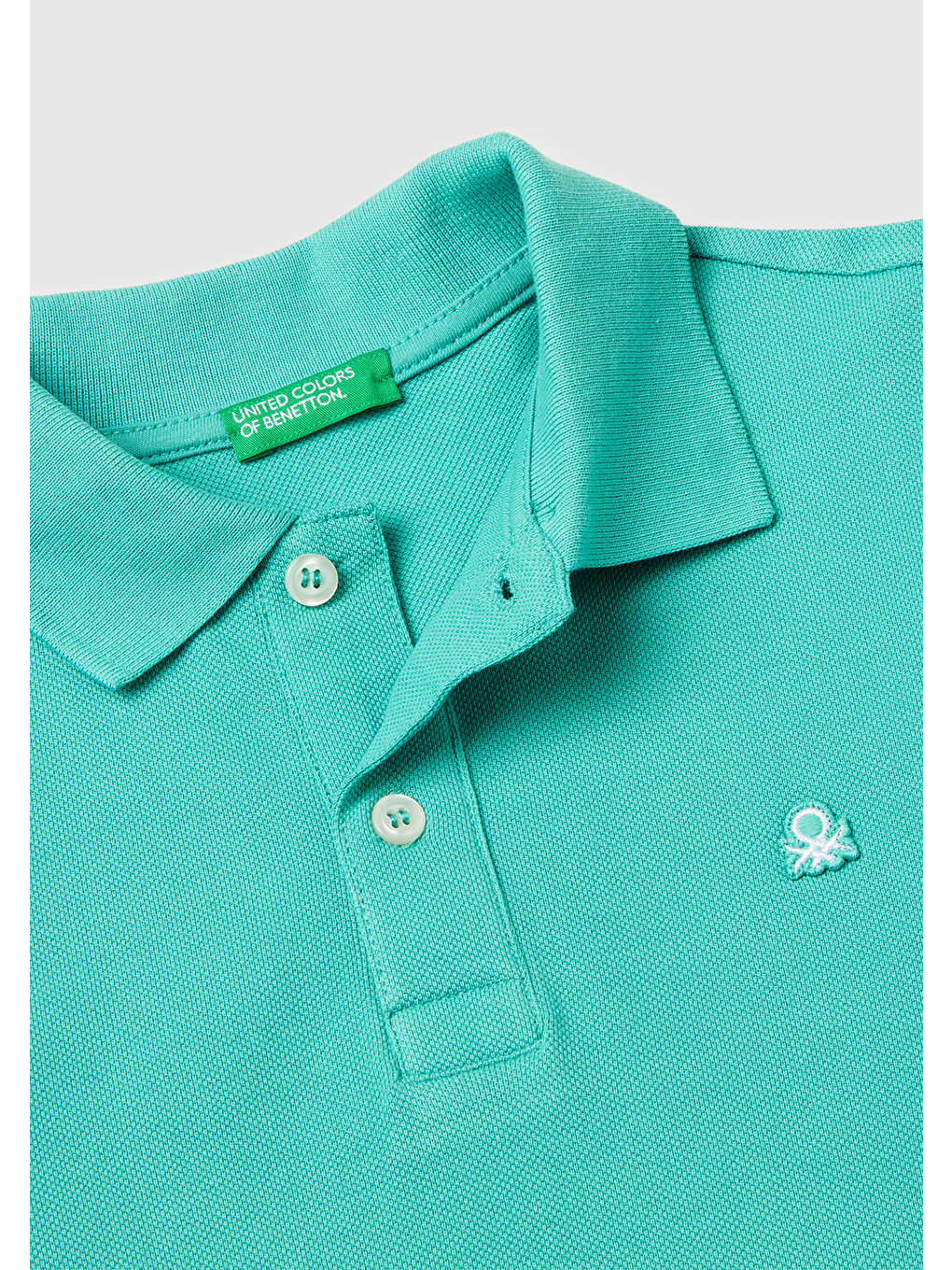 Erkek Çocuk Mavi-yeşil Logolu Pike Polo T-Shirt-2