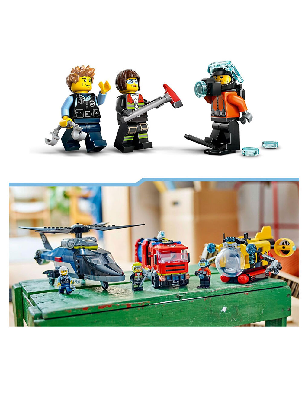 City Helikopter, İtfaiye Kamyonu ve Denizaltı Karışımı 60462-4