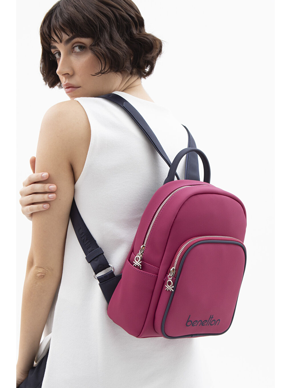 Kadin Sirt Çantasi Mürdüm-Laci̇vert BNT1605-1