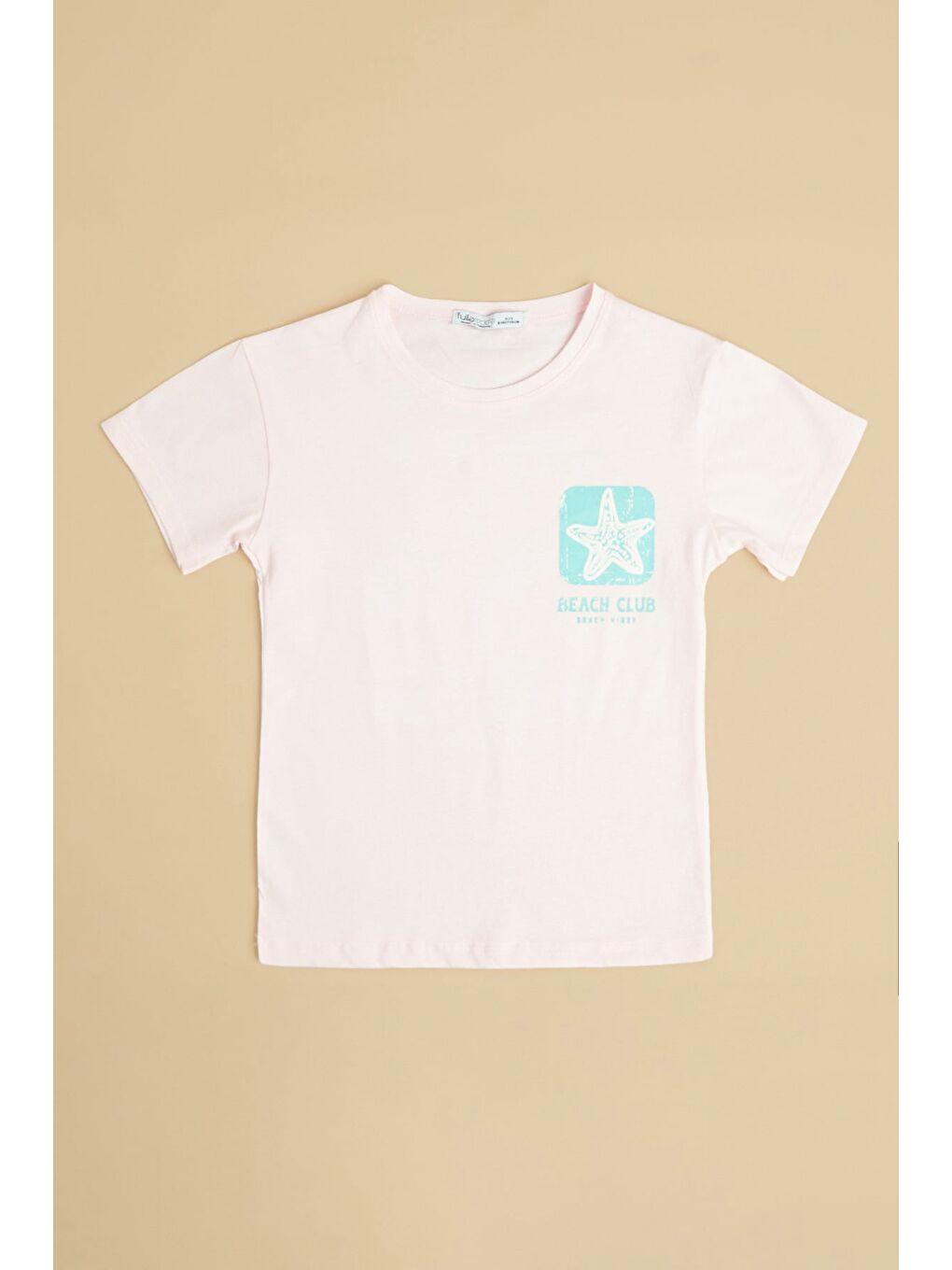 Pembe Surf Babe Yazı Baskılı Kız Çocuk Tişört