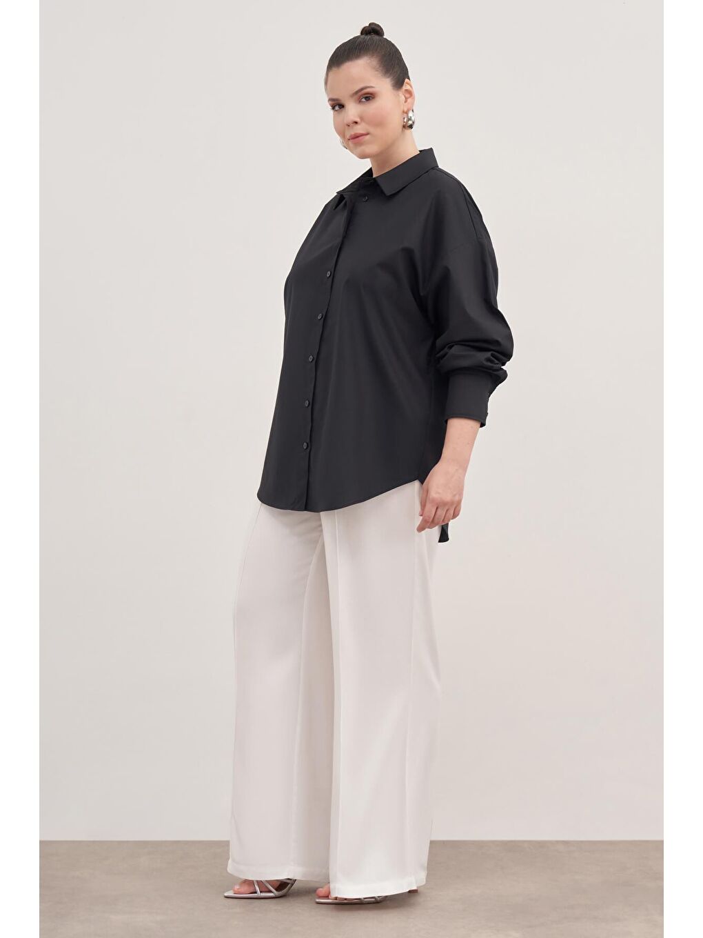 Mylinemoda Siyah Basic Poplin Gömlek - 2