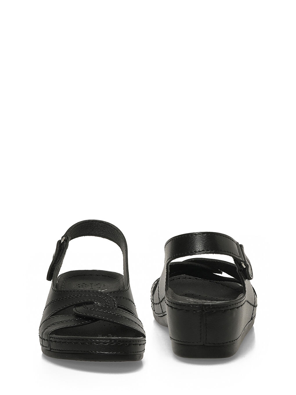 164339.Z6FX Siyah Kadın Düz Sandalet-4